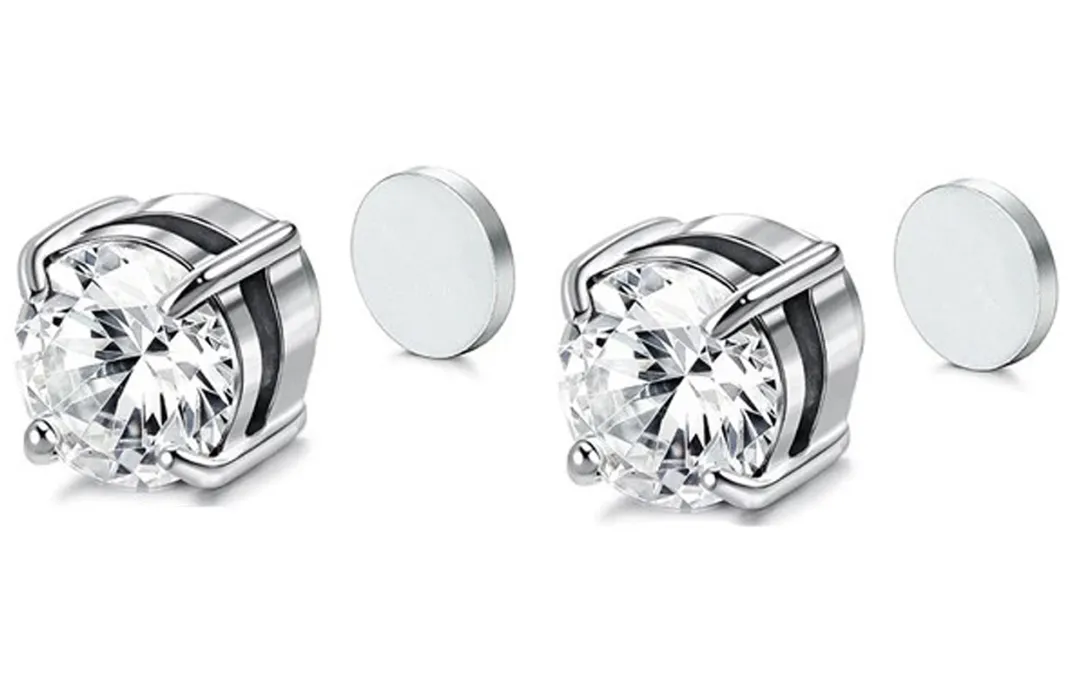 Cooraree Titanium Steel Stud Earrings Unisex