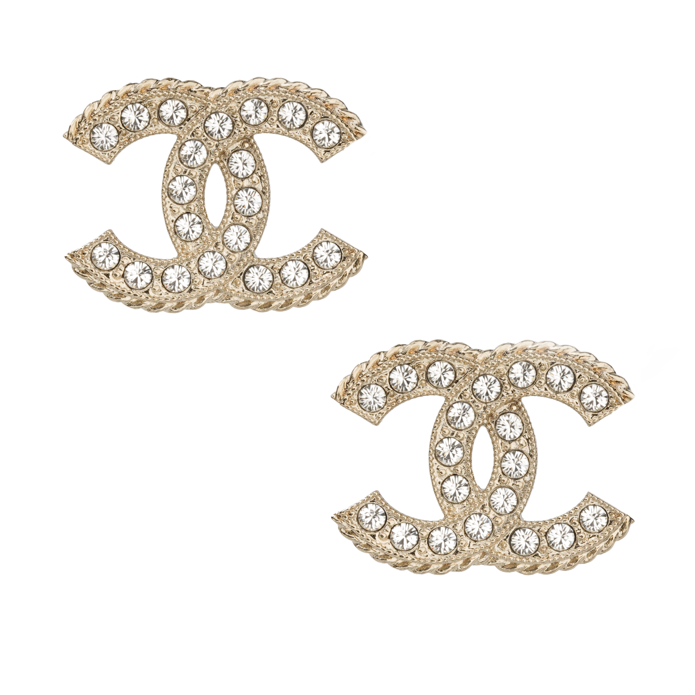 CHANEL Metal Stud Earrings Women's