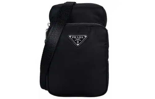 PRADA Nylon Cell Phone Pouch Men's Black