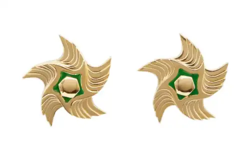 Bottega Veneta Stud Earrings Women's Parrot Green