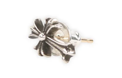 Chrome Hearts 925 Sterling Silver Stud Earrings Men's Silver