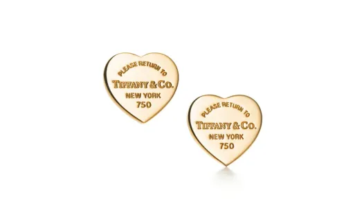 TIFFANY & CO. Tiffany Return to Tiffany Series Return to Tiffany™ Series Heart Tag heart-shaped 18K gold stud earrings for women