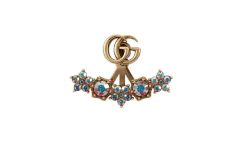 GUCCI GG Stud Earrings Unisex Gold