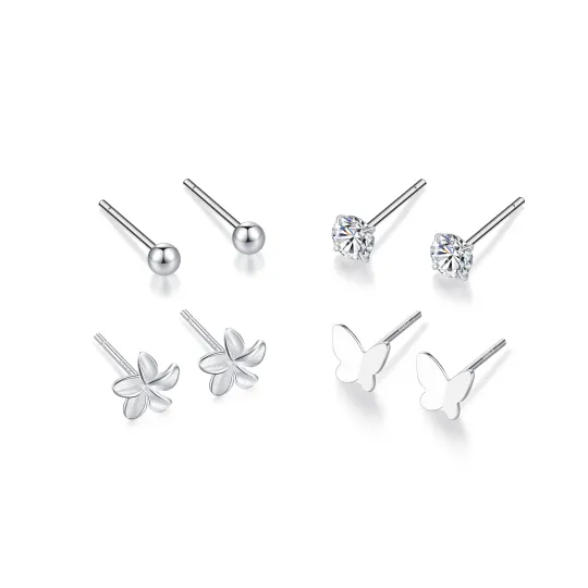 JUICY GRAPE S999 Silver Stud Earrings Women's