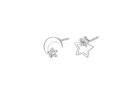 MISS TOOYA Sterling Silver Stud Earrings Women's