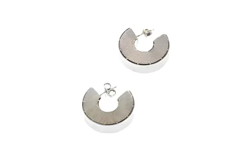 Bottega Veneta Stud Earrings Women's Silver