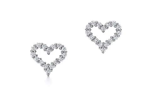 TIFFANY & CO. Tiffany, platinum diamond earrings