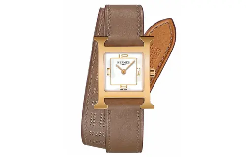 HERMES Heure H Wrist Watches Quartz Movement 26mm White Dial Women's Watch