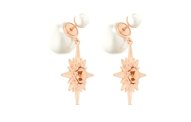 DIOR Stud Earrings Women's Pink