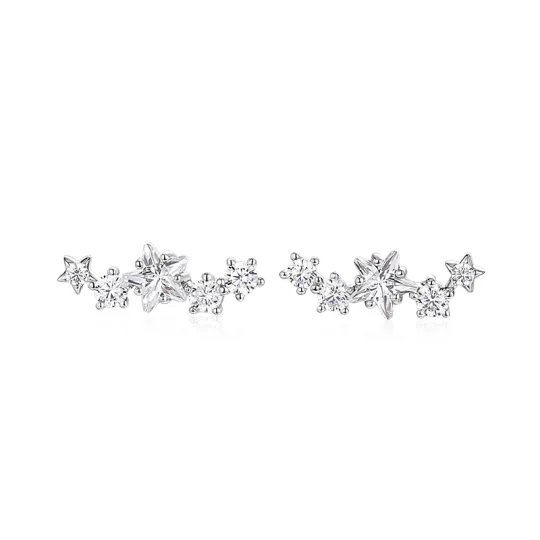 KADER S925 Silver Stud Earrings Women's