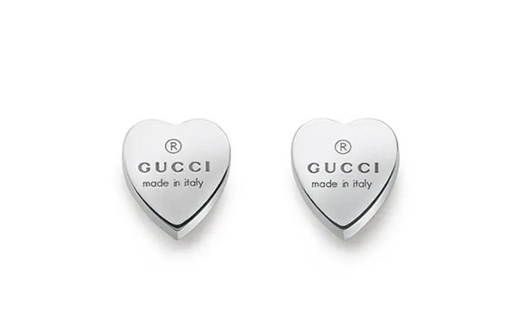 GUCCI 2010 Heart Stud Earrings