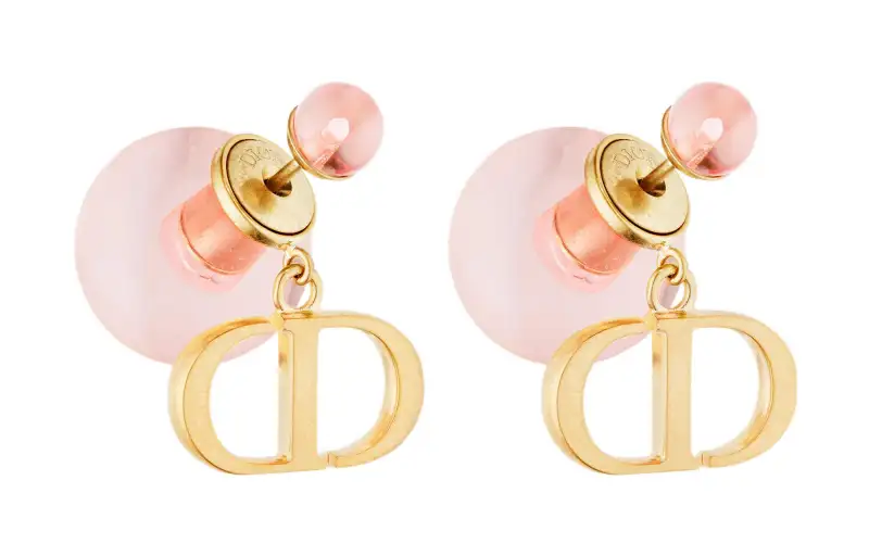 DIOR Metal Stud Earrings Women's