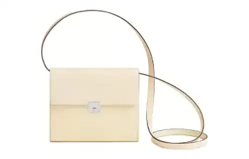 HERMES Clic Epsom Calfskin Shoulder Bag, Crossbody Bag Women's 12 Nata Cream White