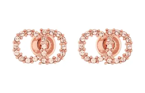 DIOR Stud Earrings Women's Rose Gold