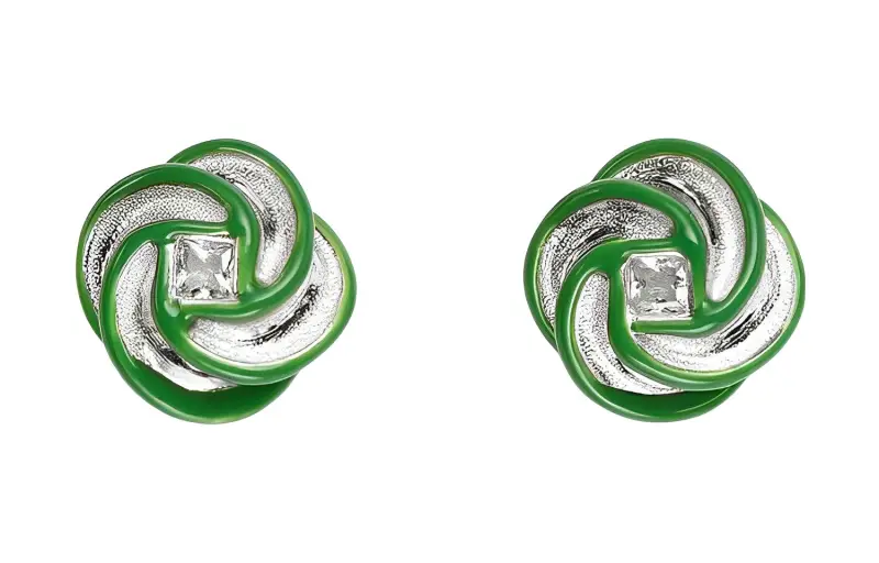 Bottega Veneta Stud Earrings Women's Green