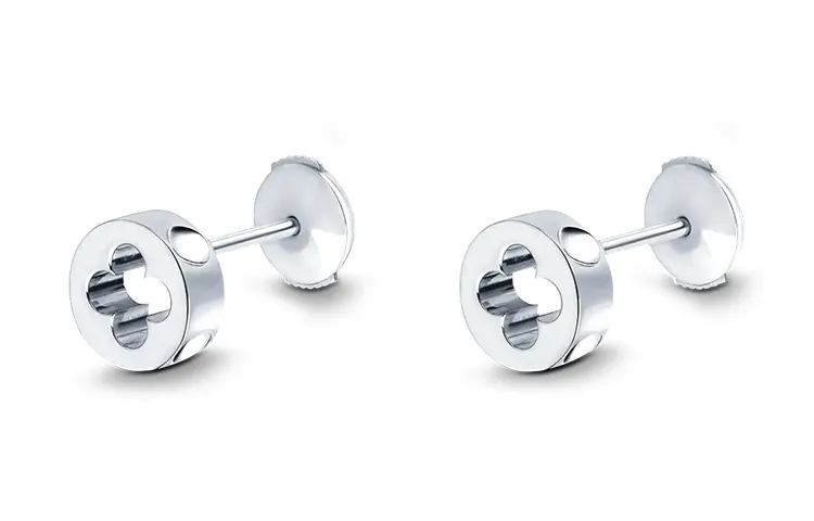 LOUIS VUITTON Empreinte Ear Studs White Gold