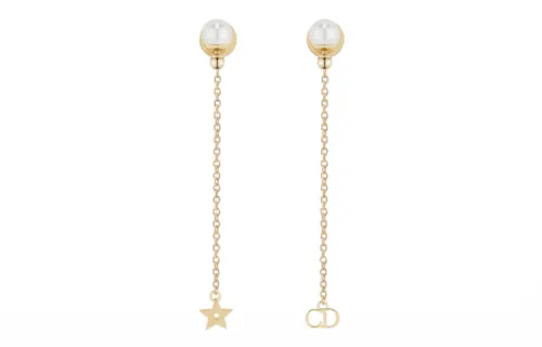 DIOR Metal Stud Earrings Women's