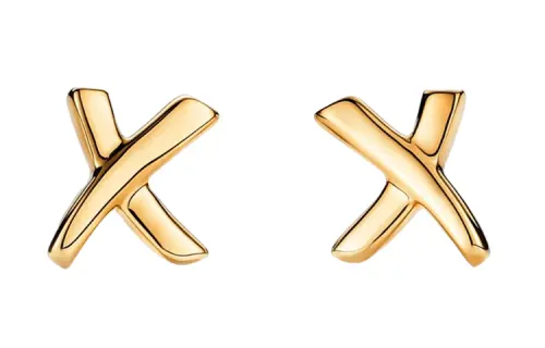 TIFFANY & CO. Paloma Picasso 18K Gold Stud Earrings Women's Gold