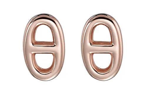 HERMES Farandole Karat Gold Stud Earrings Women's