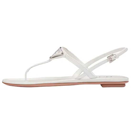 PRADA Cross Strap Sandals 'White' Women's