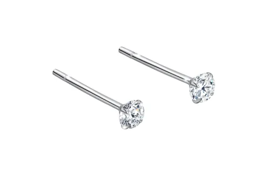 QIMEILA 999 Fine Silver Stud Earrings Unisex