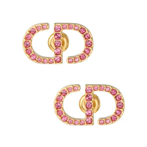 DIOR Artificial Crystal Stud Earrings Women's