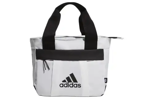 Adidas Recycled Polyester Plain Weave Fabric Handbag Men's White & Black
