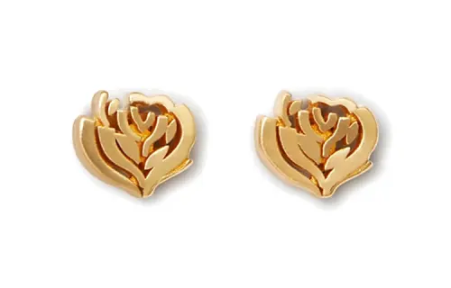 Burberry rose-stud earrings