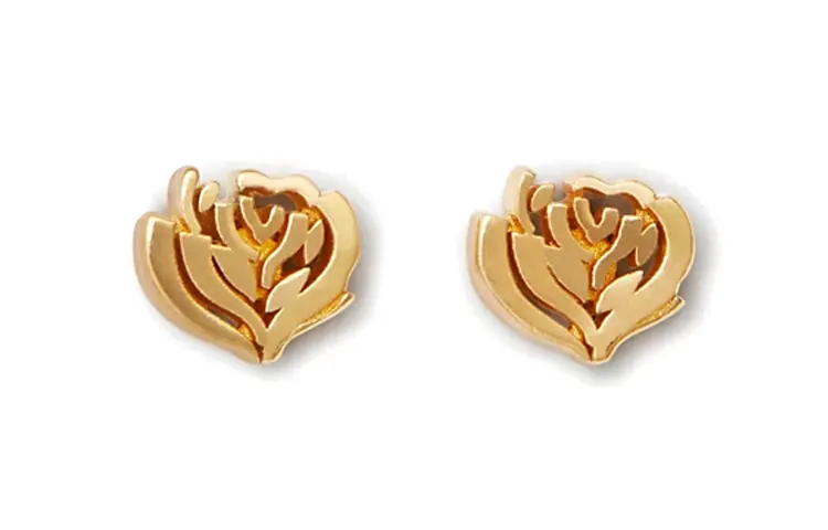 Burberry rose-stud earrings