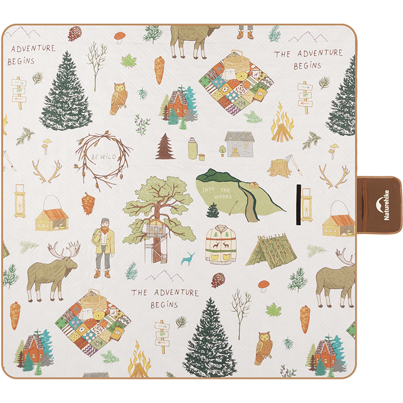 NATUREHIKE Picnic Mats Camping Printed Pattern Moisture Proof Outdoor Camping Portable Spring Trip Cushion
