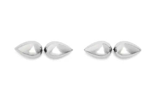 Burberry Sterling Silver Stud Earrings Women's Silver