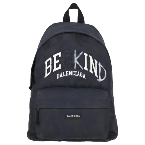 Balenciaga Canvas Backpack Men's Black