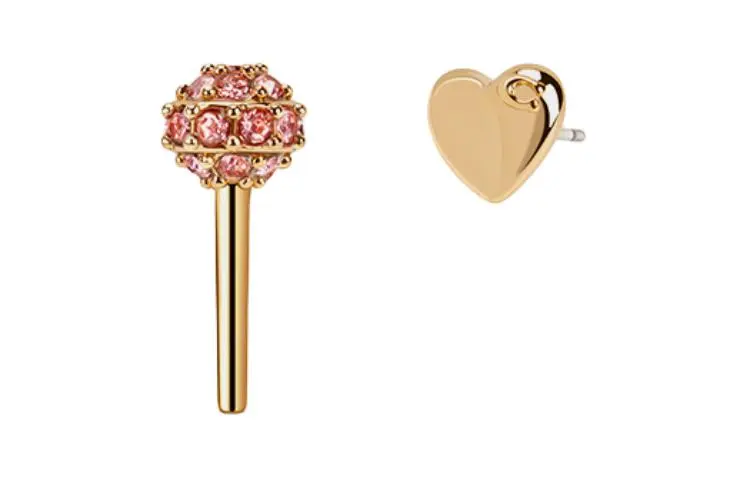 COACH Copper Stud Earrings Women's Gold