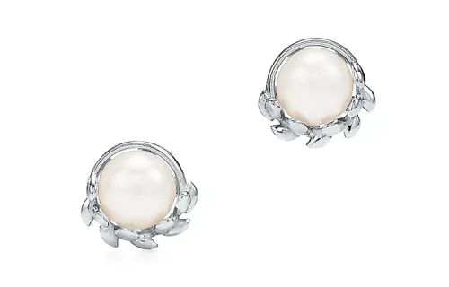TIFFANY & CO. Paloma Picasso Pearl Stud Earrings Women's