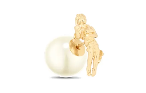 DIOR Stud Earrings Women's Gold