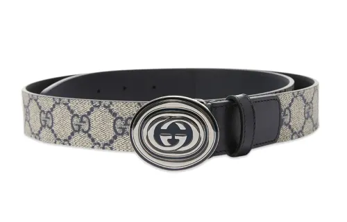 GUCCI Leather Belts Men's Beige
