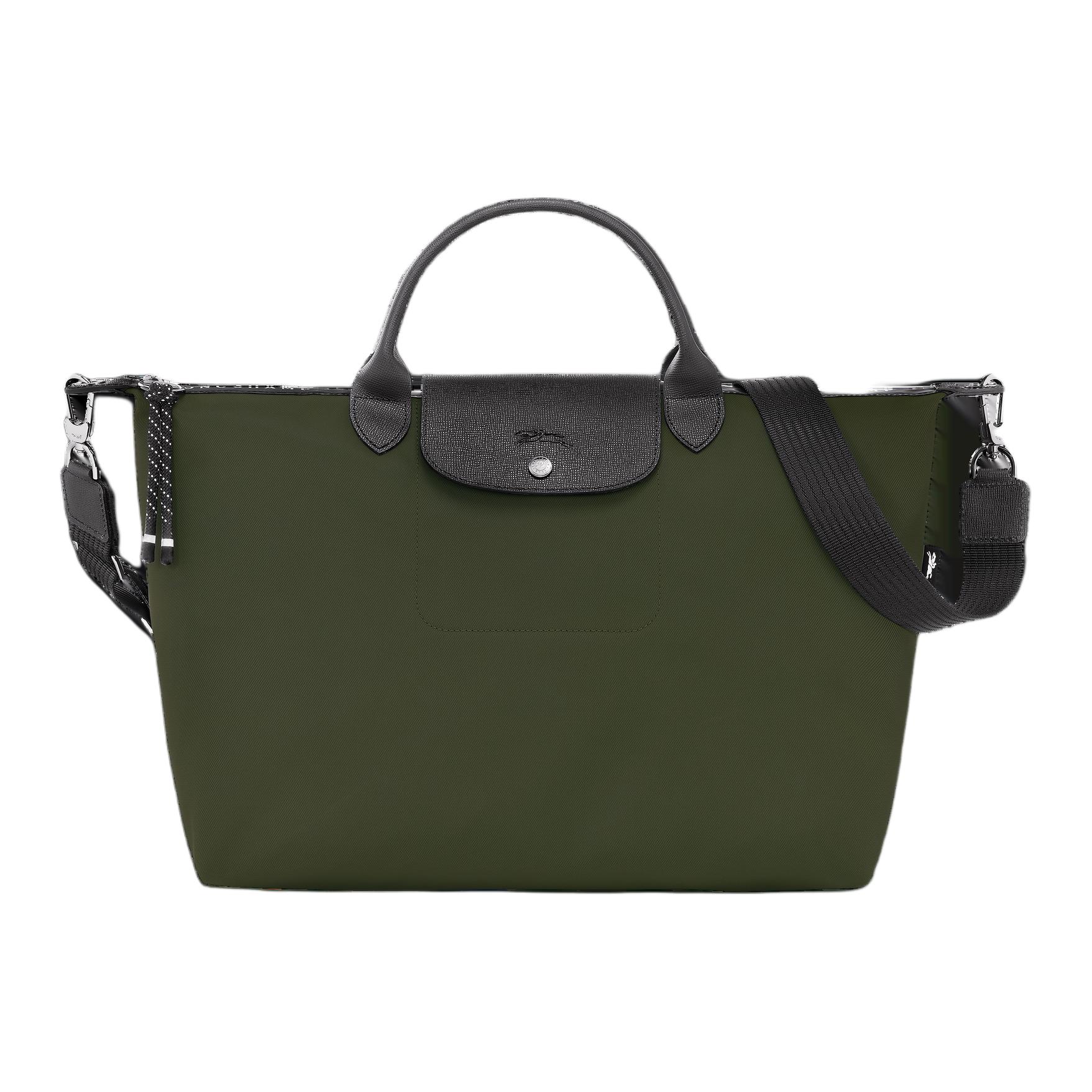 LONGCHAMP Longchamp Le Pliage Energy Adjustable and Removable Shoulder Strap Recycled Polyamide Canvas Tote Bag Tote Bag Shopping Bag Shoulder Handbag Extra Large Women's Khaki Green