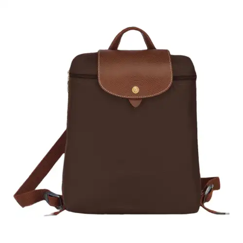 LONGCHAMP Le Pliage Canvas Backpack Women's Dark Sandalwood