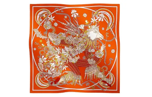 HERMES Scarves Women's Vermilion