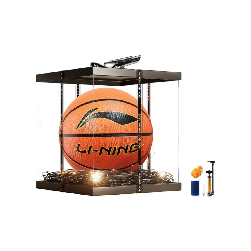 Li Ning Badfive Rubber Basketball Abrasion Resistant Brown Size 7 Training Unisex