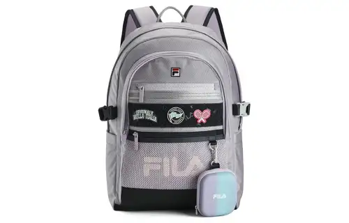 FILA Minimalist Fashion Fabric Backpack Women's Jet Black/Dandelion Purple/Oriental White