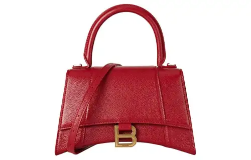 Balenciaga Grain Cow Leather Handbag Small Women's Red