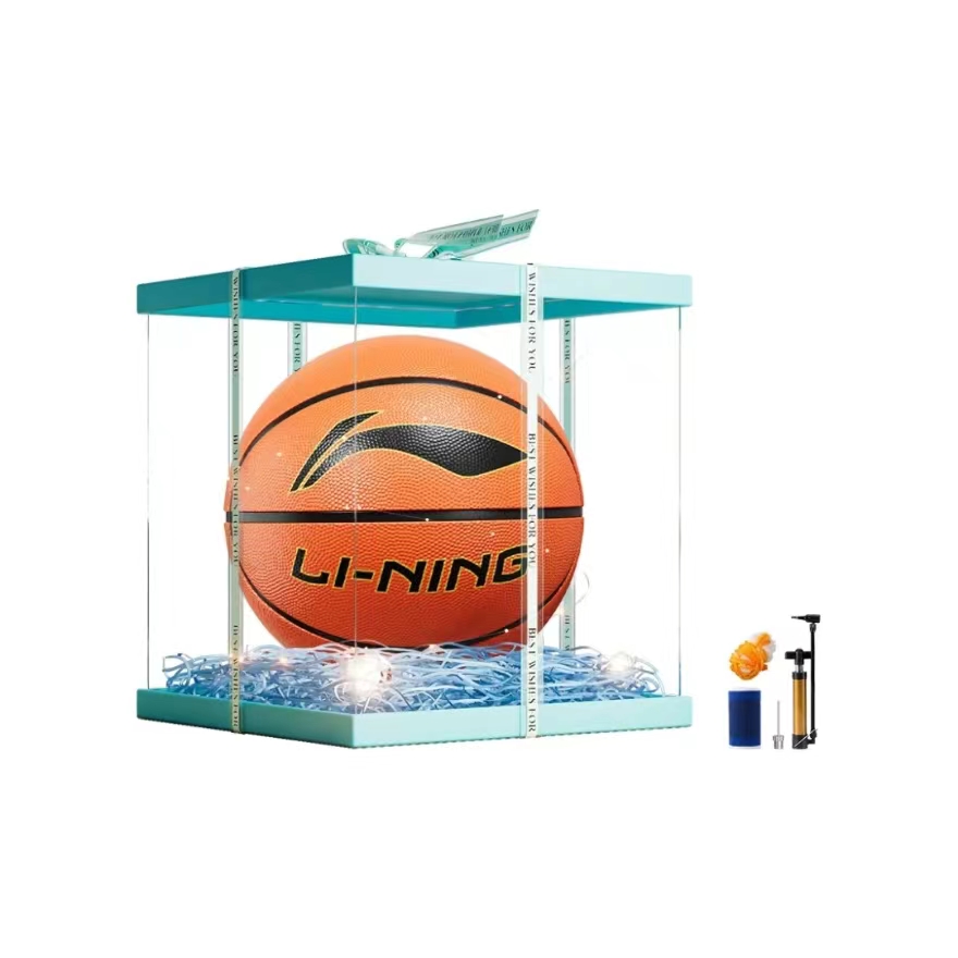 Li Ning Badfive Rubber Basketball Abrasion Resistant Brown Size 7 Training Unisex
