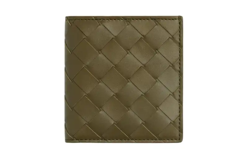 Bottega Veneta Intrecciato Calfskin Wallet Men's Mud