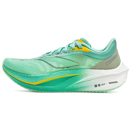 LINING Feidian 4 Challenger Running Shoes Men Low-Top Neon Ice Blue/Lemon