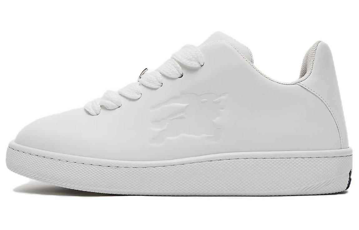 Burberry Burberry Bubble Leather Round Toe Comfortable Low Top Sneakers Men's White