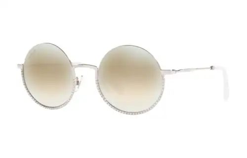 MIU MIU Metal Round Sunglasses Women's Silver