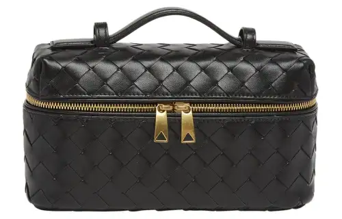 Bottega Veneta Leather Shoulder Bag, Crossbody Bag, Makeup Bag Women's Black