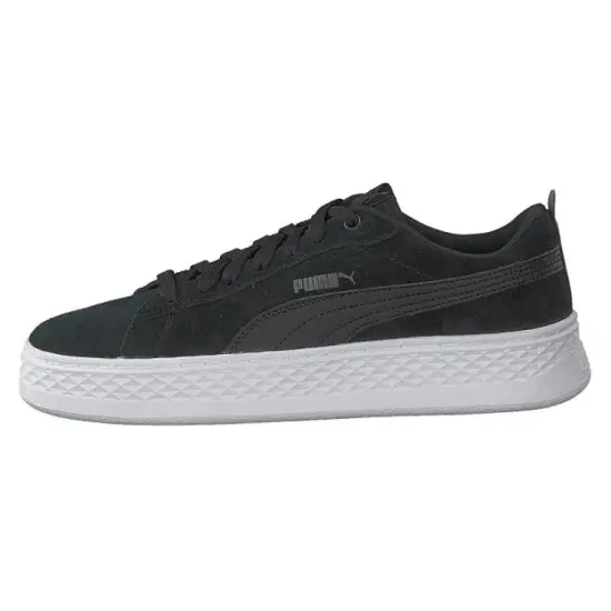 Puma Smash Skateboarding Shoes Women's Low-top Black/white
