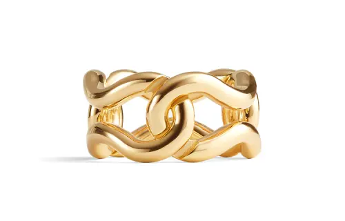 Bottega Veneta Sterling Silver Rings Women's Gold